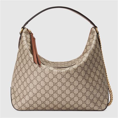 gucci hobo gg supreme big|Gucci GG Supreme Large Hobo in Natural .